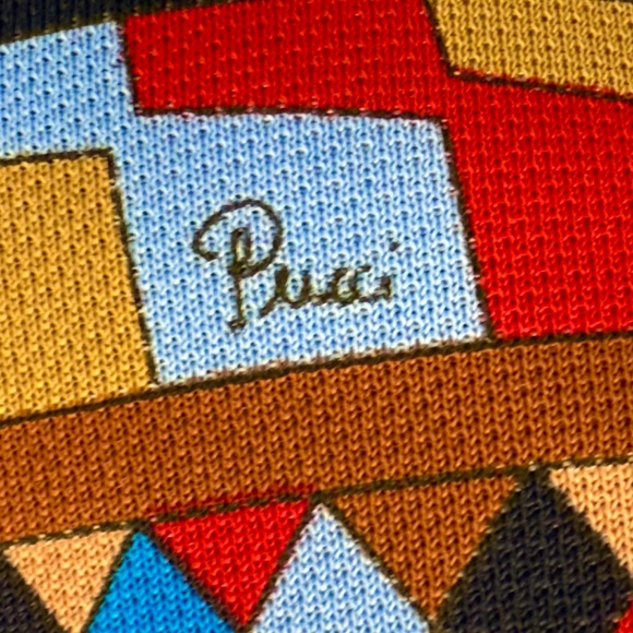 Emilio Pucci Retro Print Button-down Shirt, Size 8, Vibrant Colorful Design - Picture 3 of 11